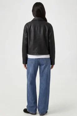 Veste En Synthétique À Col Montant
