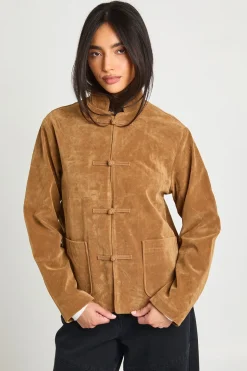 Veste En Synthétique À Col Montant
