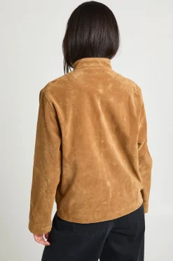 Veste En Synthétique À Col Montant