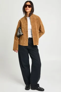 Veste En Synthétique À Col Montant
