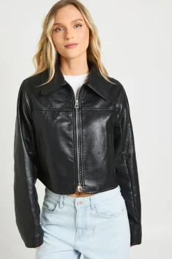 boohoo Veste En Synthétiquecuir Taille Cintrée Petite<Femme Looks De Rentrée|Vestes & Manteaux