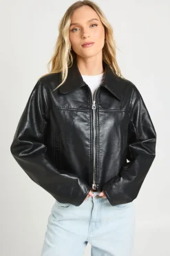 boohoo Veste En Synthétiquecuir Taille Cintrée Petite<Femme Looks De Rentrée|Vestes & Manteaux