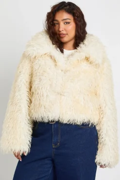 Veste en Synthétique à Détails Boutons Plus
