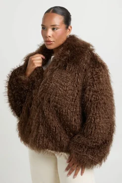 Veste En Synthétique Mongole Grande Taille