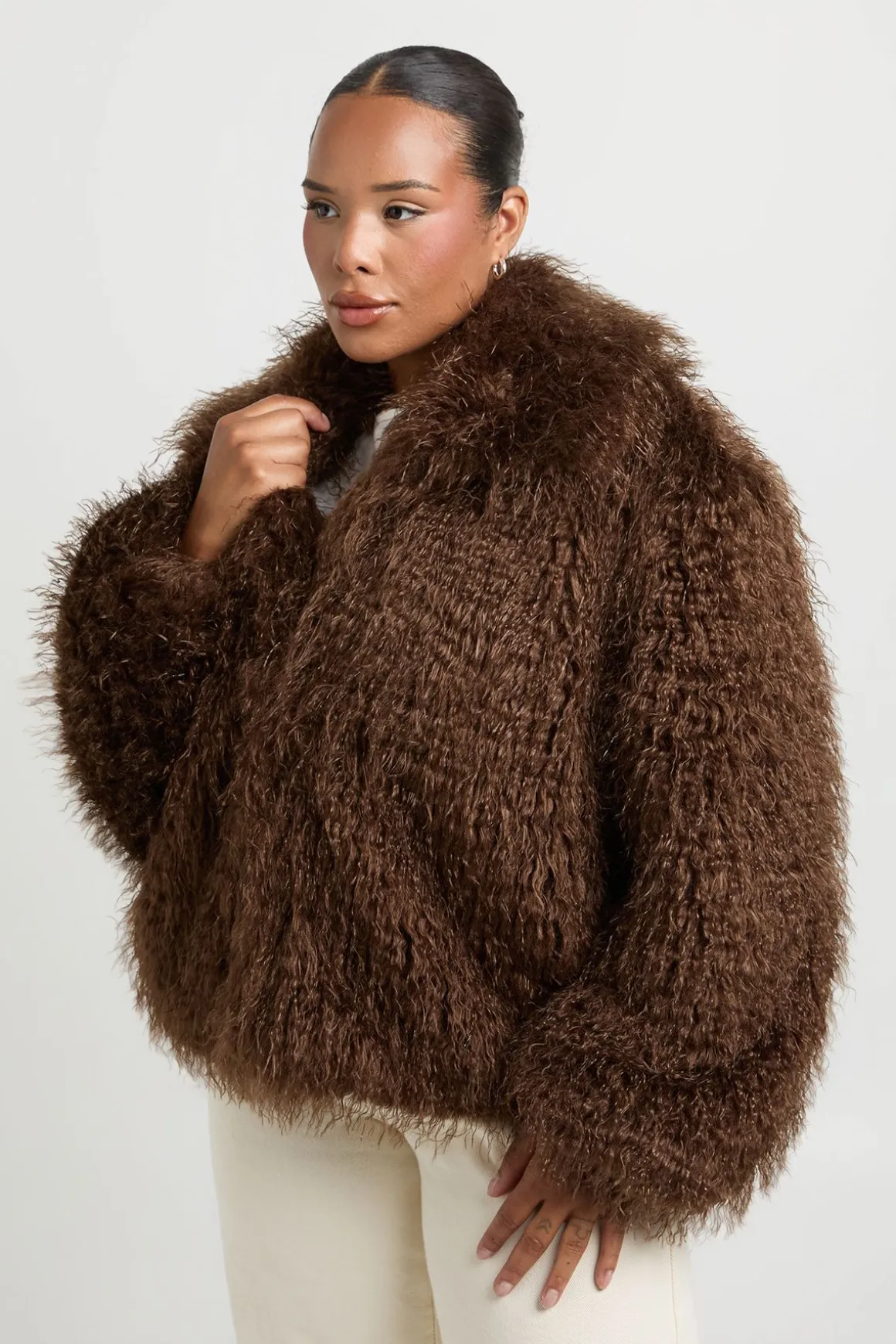 Veste En Synthétique Mongole Grande Taille