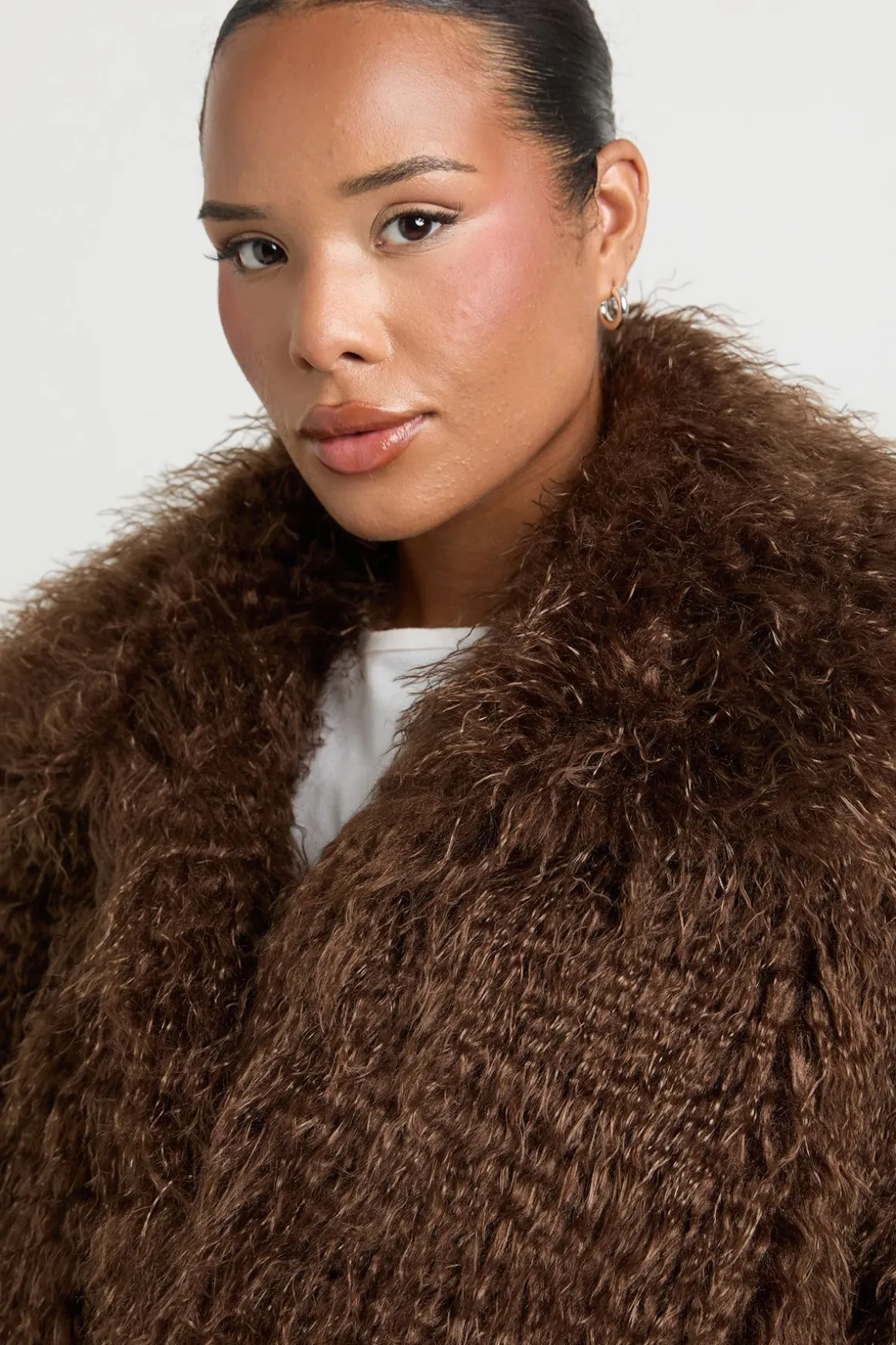 Veste En Synthétique Mongole Grande Taille