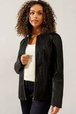Wallis Veste en synthétique avec Détails de Couture<Femme Manteaux Et Vestes D’Automne|Vestes & Manteaux