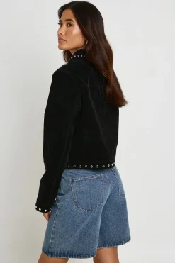 Veste En Synthétique Ornée De Clous