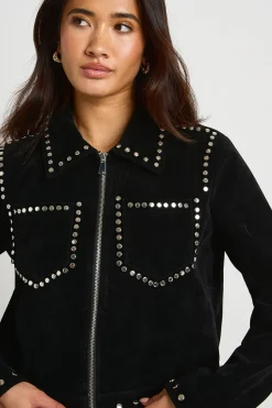Veste En Synthétique Ornée De Clous