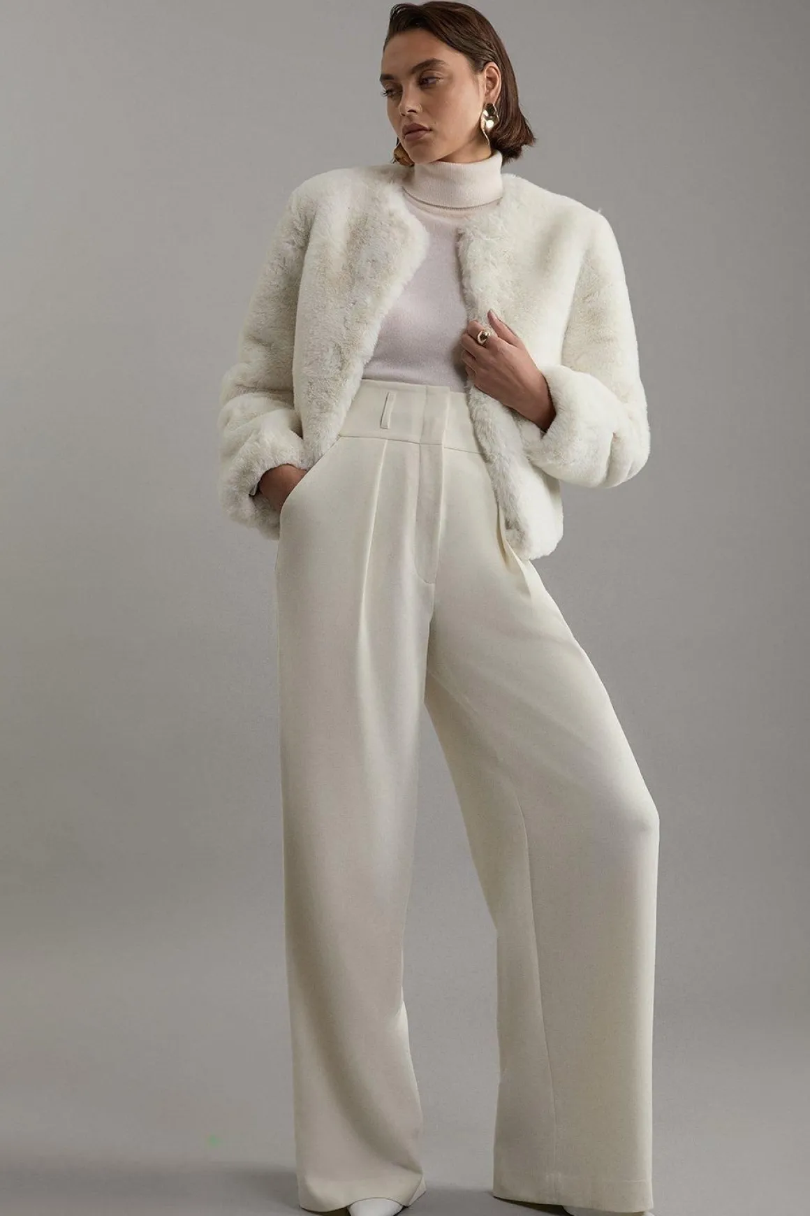Veste en synthétique sans Col