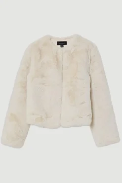 Veste en synthétique sans Col