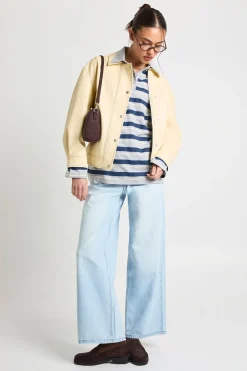 Veste En Synthétique À Surpiqûres Contrastantes
