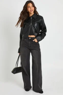 boohoo Veste En Synthétique À Taille Cintrée<Femme Vestes & Manteaux|Vestes En Similicuir