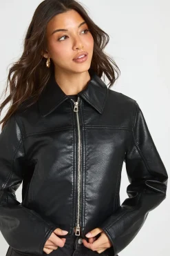 boohoo Veste En Synthétique À Taille Cintrée<Femme Vestes & Manteaux|Vestes En Similicuir