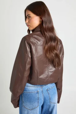 Veste En Synthétique À Taille Cintrée