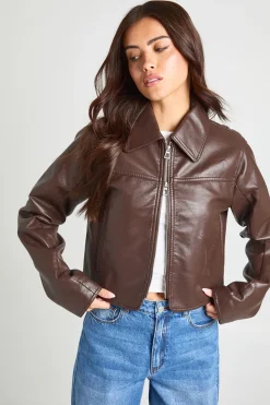 Veste En Synthétique À Taille Cintrée