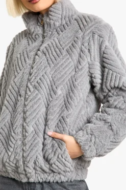boohoo Veste en synthétique texturée<Femme Vestes & Manteaux