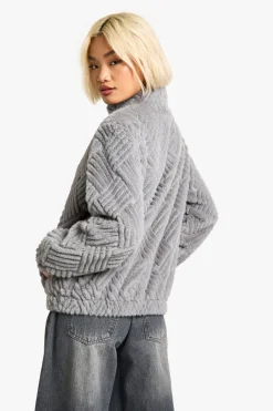boohoo Veste en synthétique texturée<Femme Vestes & Manteaux