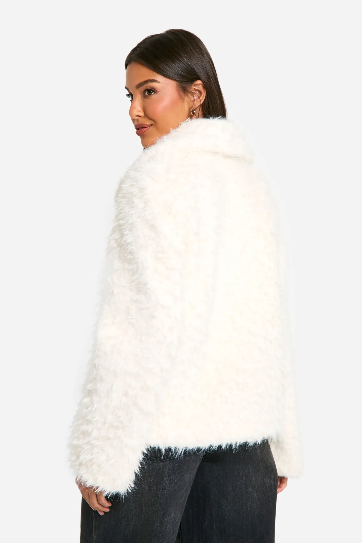 Veste en synthétique texturée avec détail boucle