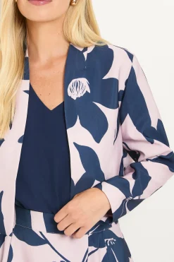 Wallis Veste En Twill Ottoman À Motif Floral Petite<Femme Vestes & Manteaux
