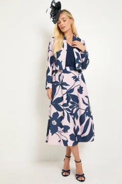 Wallis Veste En Twill Ottoman À Motif Floral Petite<Femme Vestes & Manteaux