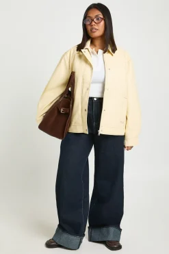 boohoo Veste Grande Taille En Synthétiquecuir Avec Surpiqûres Contrastées<Femme Manteaux Et Vestes D’Automne|Vestes & Manteaux