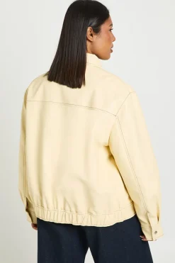 boohoo Veste Grande Taille En Synthétiquecuir Avec Surpiqûres Contrastées<Femme Manteaux Et Vestes D’Automne|Vestes & Manteaux