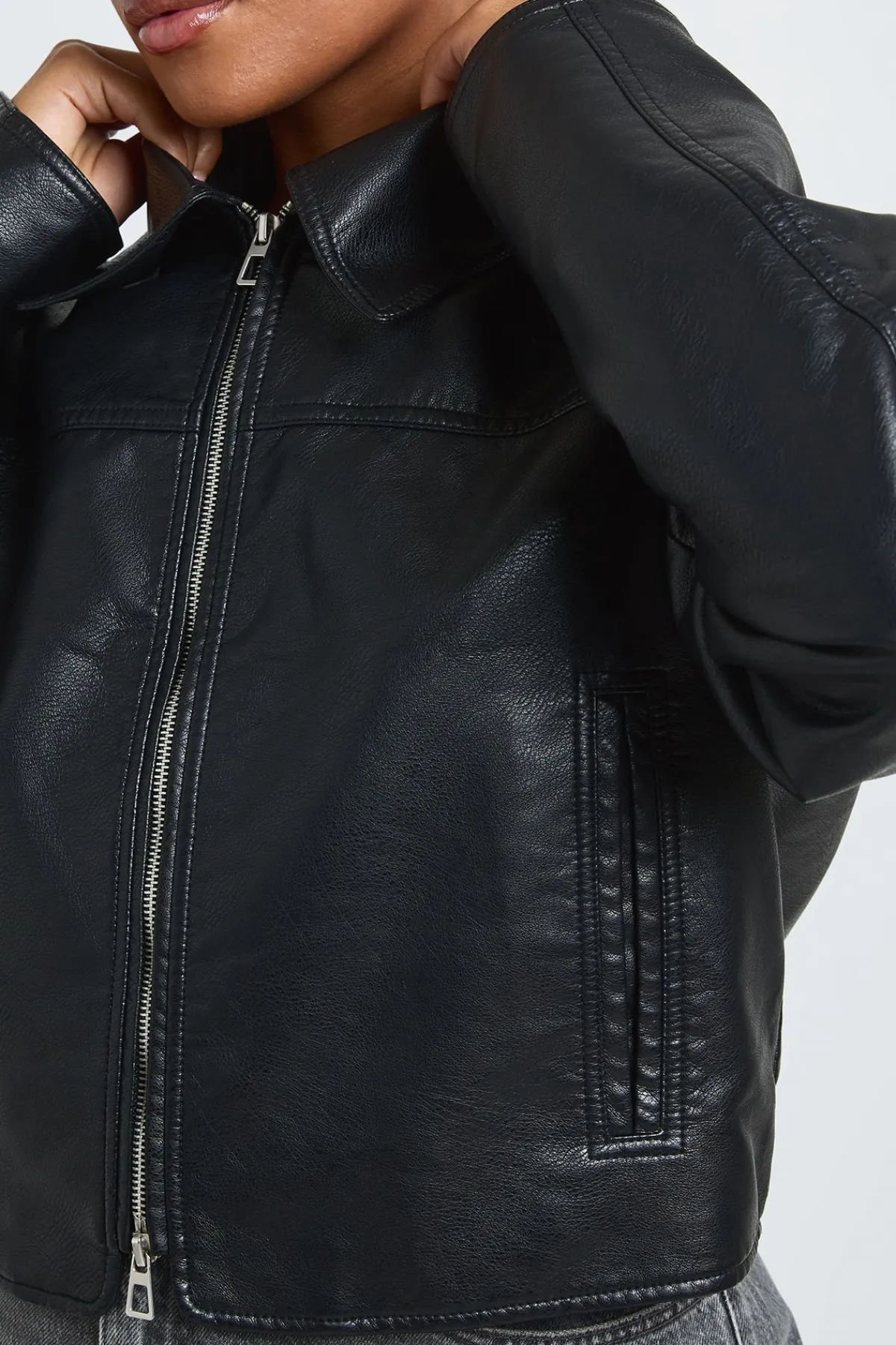 boohoo Veste Grande Taille En Synthétique Avec Taille Cintrée<Femme Vestes & Manteaux