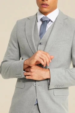 Veste Grise Super Cintrée Simple Boutonnage