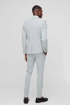 Veste Grise Super Cintrée Simple Boutonnage