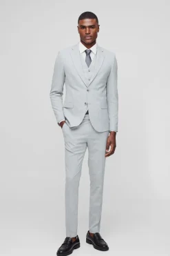 Veste Grise Super Cintrée Simple Boutonnage