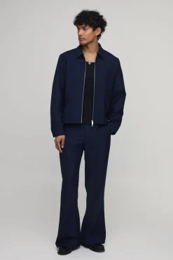 Veste Harrington Ajustée À Fermeture Éclair Coordonnée