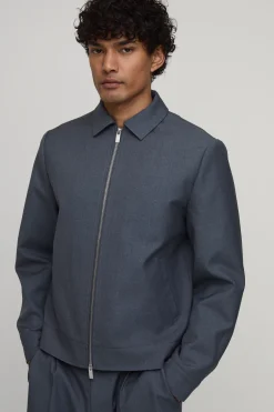 Veste Harrington Ajustée Zippée Coordonnée
