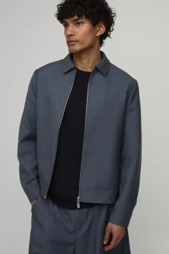Veste Harrington Ajustée Zippée Coordonnée