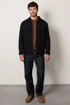 Burton Veste Harrington Aspect Laine Marine<Homme Manteaux Et Vestes