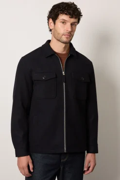 Burton Veste Harrington Aspect Laine Marine<Homme Manteaux Et Vestes