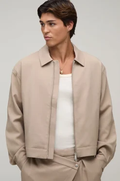 Veste Harrington Boxy Ajustée Avec Pli Au Dos - Ensemble Coordonné