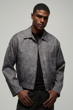 Veste Harrington Boxy Crinkle