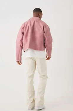 Veste Harrington Boxy Tumble avec appliqué en synthétique en rose