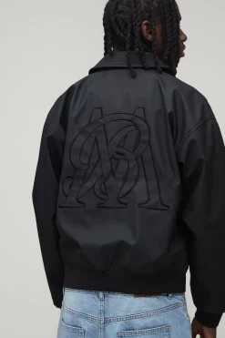 Veste Harrington Brodée En Synthétiquecuir