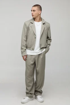 Veste Harrington cintrée à la coupe carrée