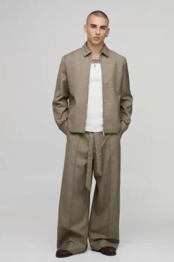 Veste Harrington Coordonnée Ajustée Coupe Carrée