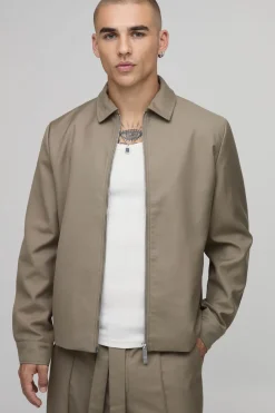 Veste Harrington Coordonnée Ajustée Coupe Carrée