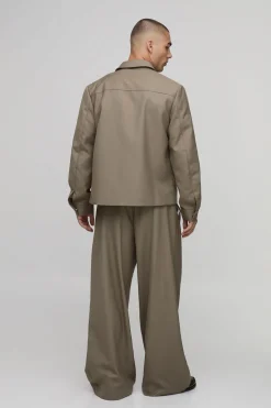 Veste Harrington Coordonnée Ajustée Coupe Carrée