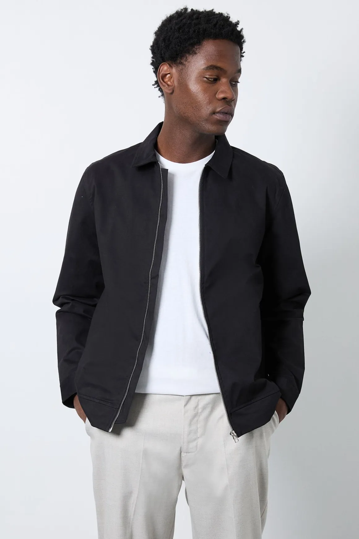 Veste Harrington En Coton Noir