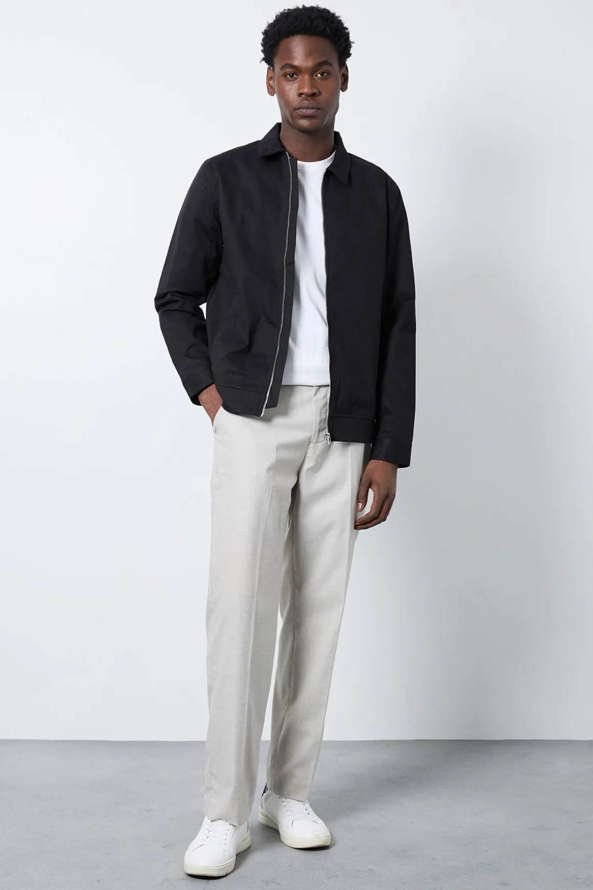 Veste Harrington En Coton Noir