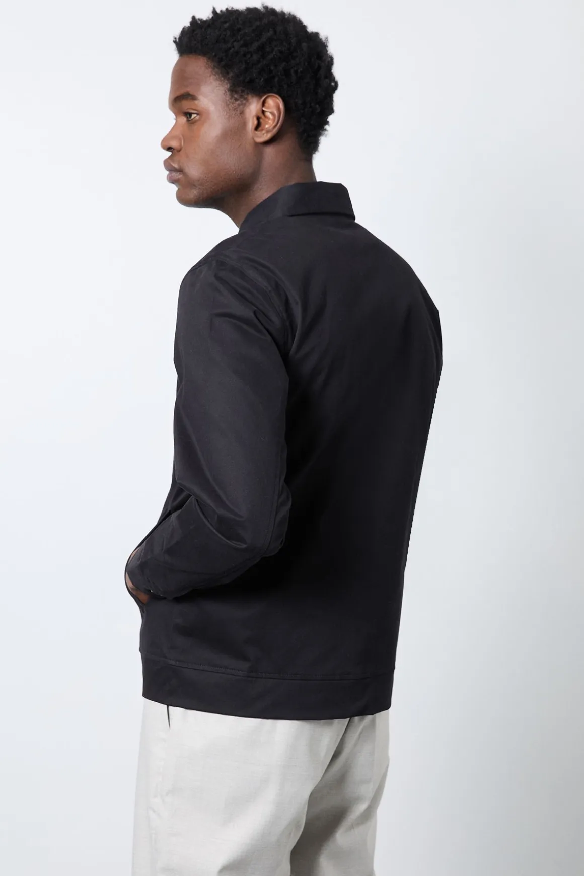 Veste Harrington En Coton Noir