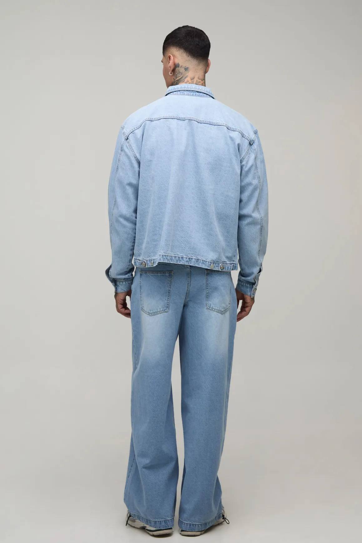 Veste Harrington En Denim Coupe Ample Basique Tall