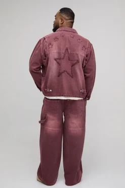 Veste Harrington En Jean À Appliqués Western Overdye Plus
