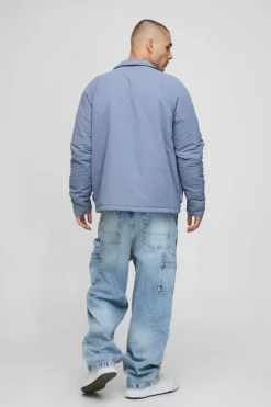 Veste Harrington en nylon à poches, coupe régulière, texture froissée et finition effet pêche